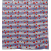 American Glitzer Stars & Stripes Duschvorhang (Vorderseite)