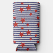 American Glitzer Stars & Stripes Selters Dosenkühler (Rückseite)