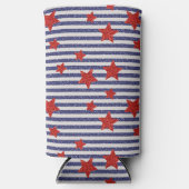 American Glitzer Stars & Stripes Selters Dosenkühler (Vorderseite)