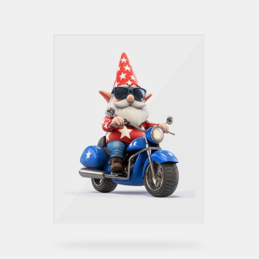 American Gnome Ride Motorrad Acrylschild (Vorderseite)