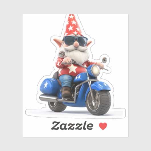 American Gnome Ride Motorrad Aufkleber (Blatt)