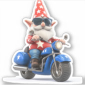 American Gnome Ride Motorrad Aufkleber (Vorderseite)