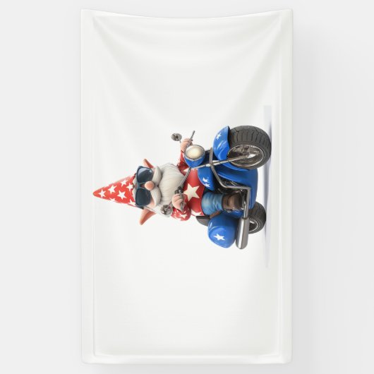 American Gnome Ride Motorrad Banner (Vertikal)