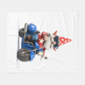 American Gnome Ride Motorrad Fleecedecke (Vorderseite (Horizontal))