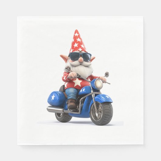 American Gnome Ride Motorrad Serviette (Vorderseite)