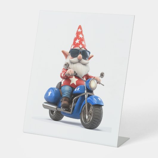 American Gnome Ride Motorrad Sockelschild (Vorderseite)