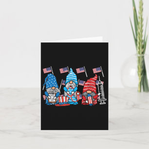 American Gnomes Nurse 4. Juli Scrub Top Patrio Karte