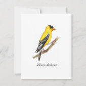 American gold fing bird flat Note card Dankeskarte (Vorderseite)