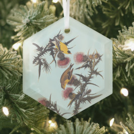 American Goldfinch Audubon Birds of America Ornament Aus Glas