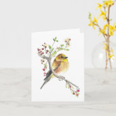 American Goldfinch Bird Card Karte (Gelbe Blume)