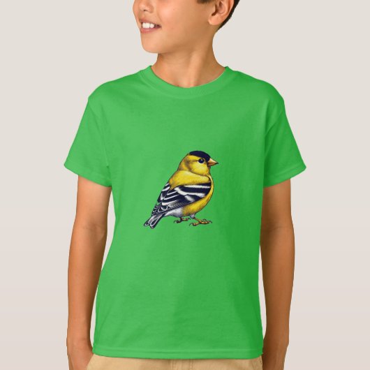 American Goldfinch bird Kids Basic T - Shirt (Vorderseite)