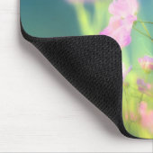 American Goldfinch Bird Pink Cosmos Blume Mousepad (Ecke)