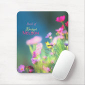 American Goldfinch Bird Pink Cosmos Blume Mousepad (Mit Mouse)