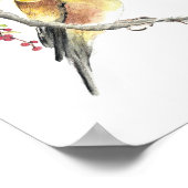 American Goldfinch Bird Watercolor Art Print Poster (Ecke)