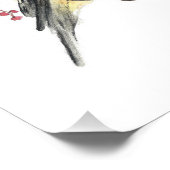 American Goldfinch Bird Watercolor Foto Print (Ecke)