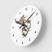 American Goldfinch by Audubon Runde Wanduhr (Winkel)