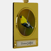 American Goldfinch - Originalfotografie Banner-Ornament Gold (Rechts)