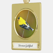 American Goldfinch - Originalfotografie Banner-Ornament Gold (Links)