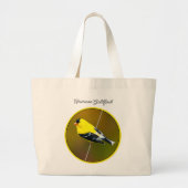 American Goldfinch Songbird Original Fotograf Jumbo Stoffbeutel (Vorne)