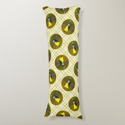 American Goldfinch Songbird Original Fotograf Seitenschläferkissen (Vorderseite Vertikal)