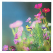 American Goldfinch und Coreopsis Fliese (Vorderseite)