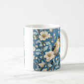 American Goldfinch William Morris Inspired Kaffeetasse (VorderseiteRechts)