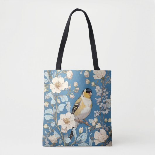 American Goldfinch William Morris Inspired Tasche (Vorderseite)