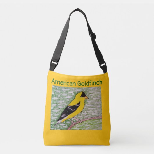 American Goldfinch Yellow Orange Tragetaschen Mit Langen Trägern (Vorderseite)