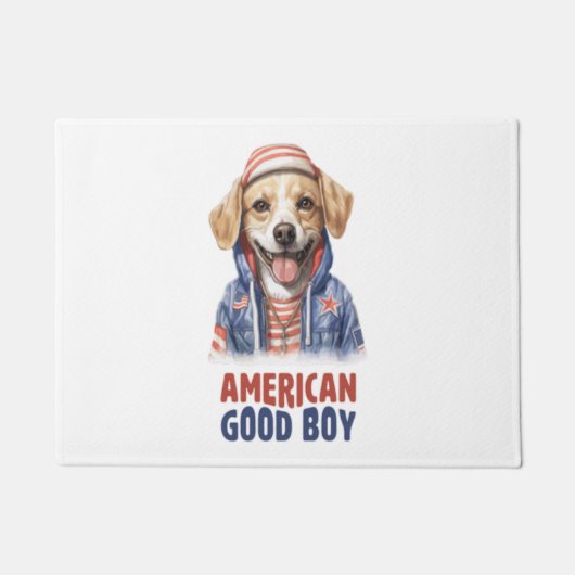 American GoodBoy Dog US Jacket im Juli Fußmatte (Vorderseite)