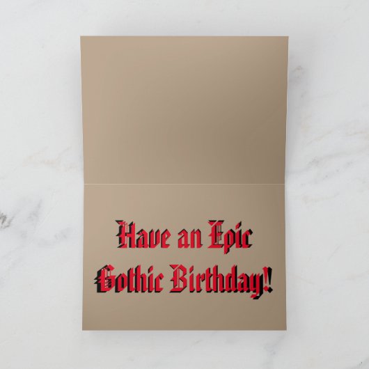 "American Gothday Card" Geburtskarte mit/Funny Bas Karte (Innenseite)