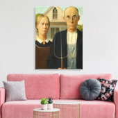 American Gothic, 1930 von Grant Wood Leinwanddruck (Insitu (Wohnzimmer))