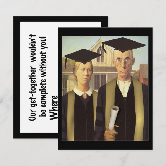 American Gothic Abschluss Einladung (Vorne/Hinten)