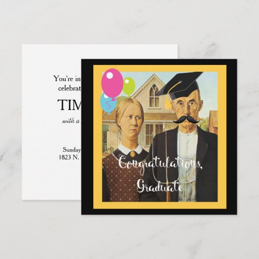 American Gothic Abschluss Einladung (Vorne/Hinten)