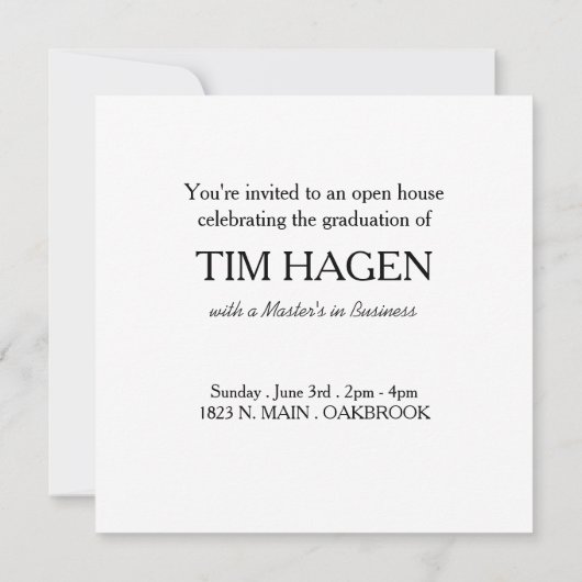 American Gothic Abschluss Einladung (Rückseite)