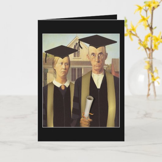 American Gothic Abschluss Karte (Gelbe Blume)