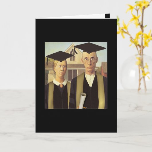 American Gothic Abschluss Karte (Gelbe Blume)