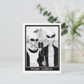 American Gothic, Alien Portraits, Außerirdischen Postkarte (Stehend Vorderseite)