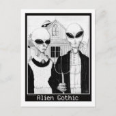 American Gothic, Alien Portraits, Außerirdischen Postkarte (Vorderseite)