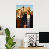 American Gothic by Grant Wood Poster (Heimbüro)