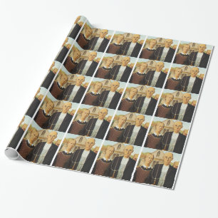 American Gothic by Grant Wood, Reproduktionskunst, Geschenkpapier