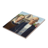 American Gothic Classic Painting Grant Wood Fliese (Seite)