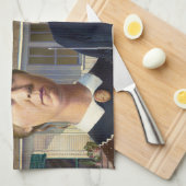 American Gothic Classic Painting Grant Wood Geschirrtuch (Viertel Falte)