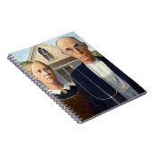 American Gothic Classic Painting Grant Wood Notizblock (Rechte Seite)