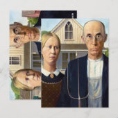 American Gothic Classic Painting Grant Wood Postkarte (Vorne/Hinten)