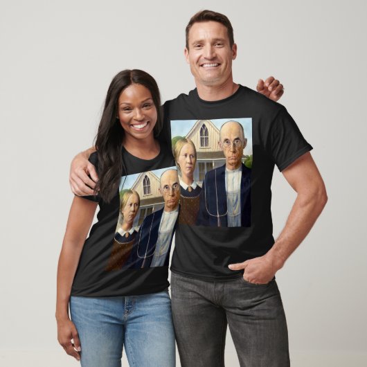 American Gothic Classic Painting Grant Wood T-Shirt (Unisex)