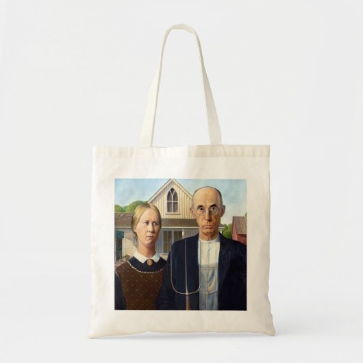 American Gothic Classic Painting Grant Wood Tragetasche (Vorne)