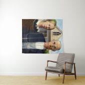 American Gothic Classic Painting Grant Wood Wandteppich (Beispiel (Horizontal))