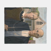 American Gothic: Country Life Poor Rural Bauer Fleecedecke (Vorderseite (Horizontal))