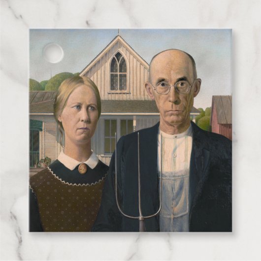 American Gothic: Country Life Poor Rural Bauer Geschenkanhänger (Vorderseite)