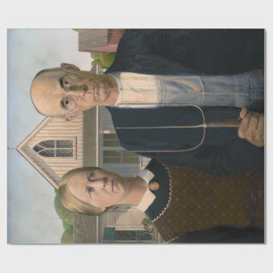 American Gothic: Country Life Poor Rural Bauer Geschenkpapier